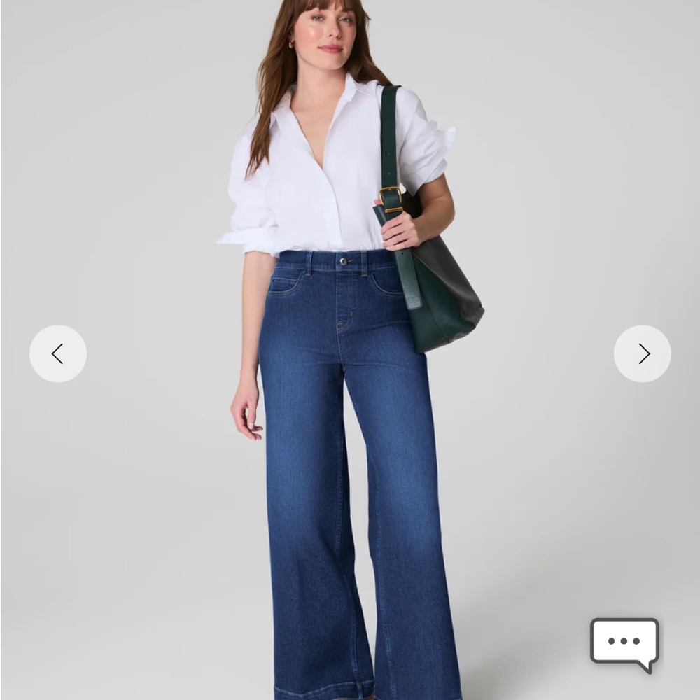 SPANX Dark Blue Flare Jeans in EUC